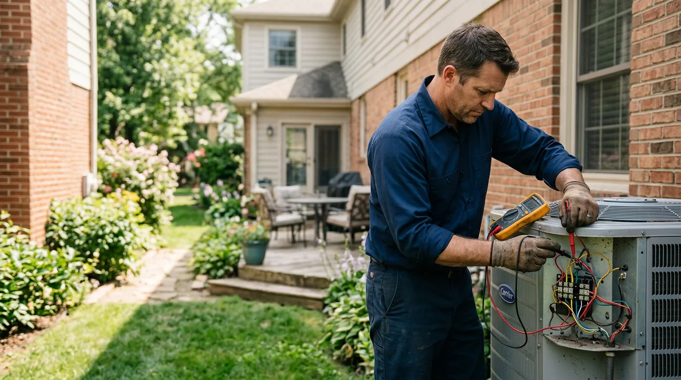 HVAC technician working near Amarillo, TX